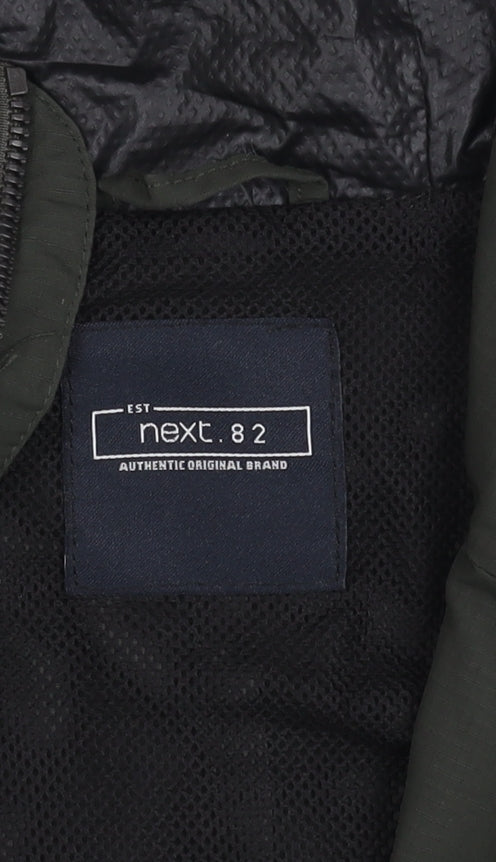 Next Girls Green Hooded Parka Coat Age 11 Years Mid-Length Winter Jacket