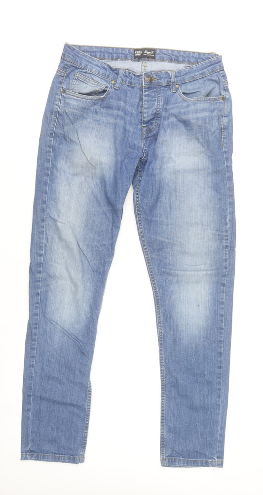 Additional front view of Denim Co. Men Blue Skinny Jeans W30 L32 Cotton Stretch