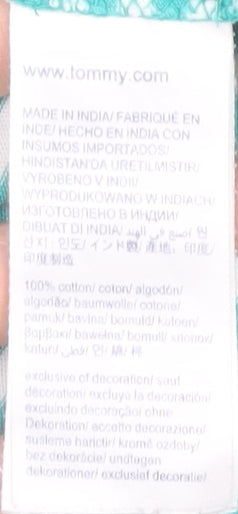 Tommy Jeans Men’s Blue Striped Cotton Crew Neck T-Shirt Size S