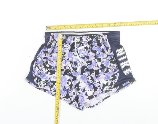 Nike Girls Multicoloured Floral Athletic Running Shorts Size 10-11Y