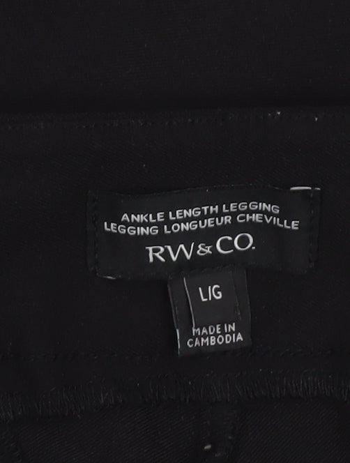 RW&CO Womens Black Slim Ankle Leggings Size L Workwear Casual