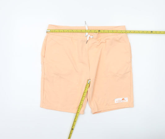 Ellesse Men’s Pink XL Sweat Shorts Casual Jersey Cotton Blend