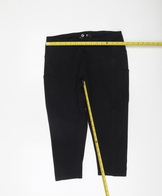 Iuga Womens Black 2XL Yoga Leggings with Pockets