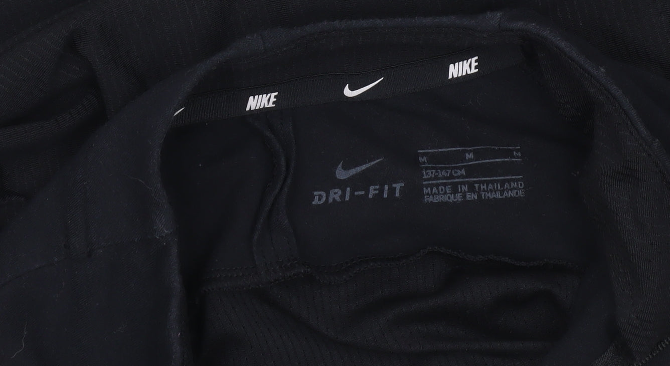 Nike Boys Black & Gold Long Sleeve Dri-FIT 1/4 Zip Activewear Top 11-12Y