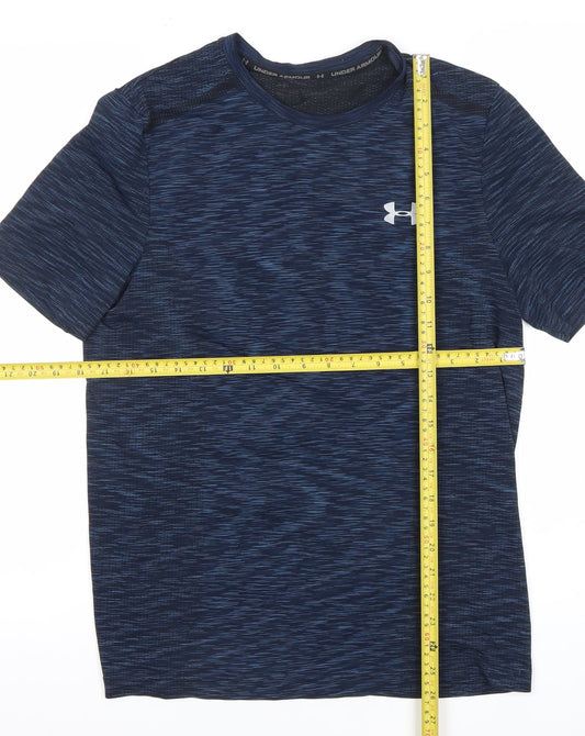 Under Armour Mens Blue Short Sleeve Athletic T-Shirt Size M