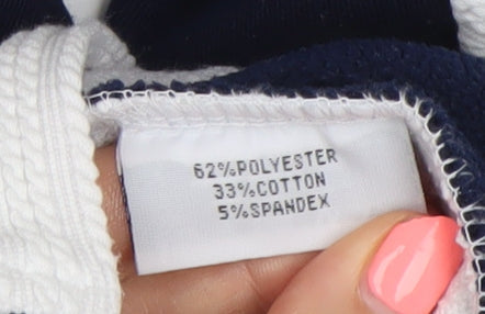 Paco Women’s White & Navy Full Zip Sweatshirt Size 16 Activewear