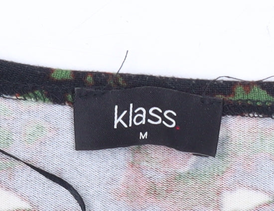 Klass Womens Multicoloured Floral Tunic Blouse M 3/4 Sleeve