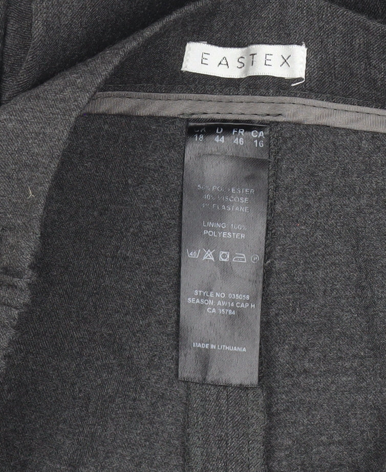 Eastex Womens Grey Wide-Leg Trousers Size 18 Lined Workwear
