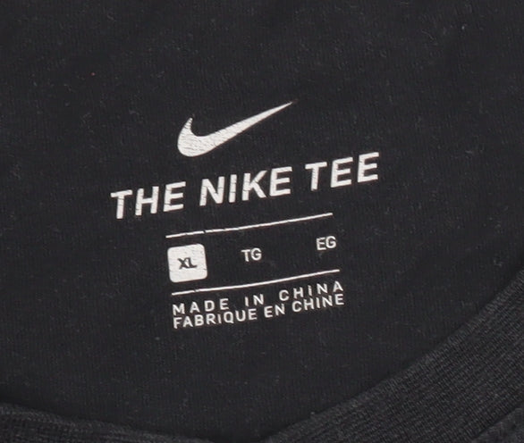 Nike Men's Black XL Short Sleeve Crew Neck Cotton T-Shirt