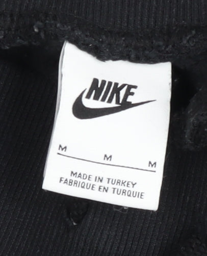 Nike Men Black Sweatpants M Regular Fit Fleece Logo Casual