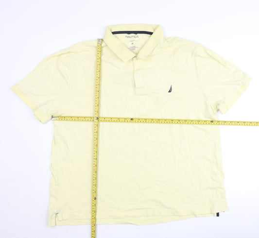Nautica Men’s Yellow 3XL Classic Fit Cotton Polo Shirt