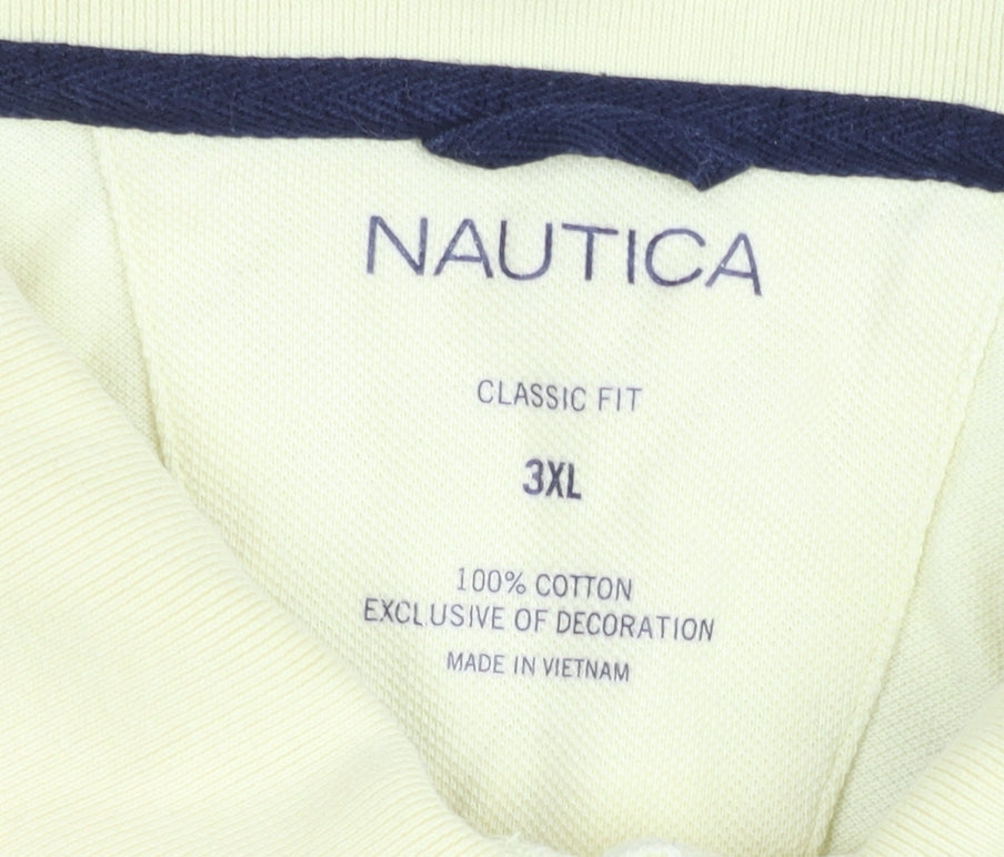 Nautica Men’s Yellow 3XL Classic Fit Cotton Polo Shirt