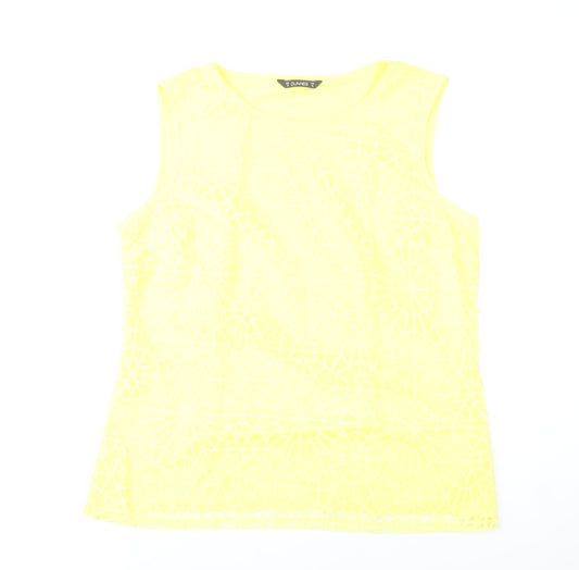 Dunnes Stores Womens Yellow Tank Top Size 20 Sleeveless Summer Casual