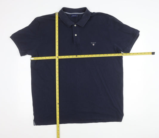 Gant Men’s Navy Blue 2XL Cotton Polo Shirt Classic Fit