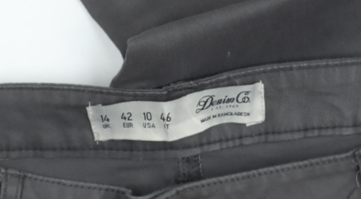 Denim Co. Womens Grey Skinny Jeans Size 14 Slim Fit Stretch
