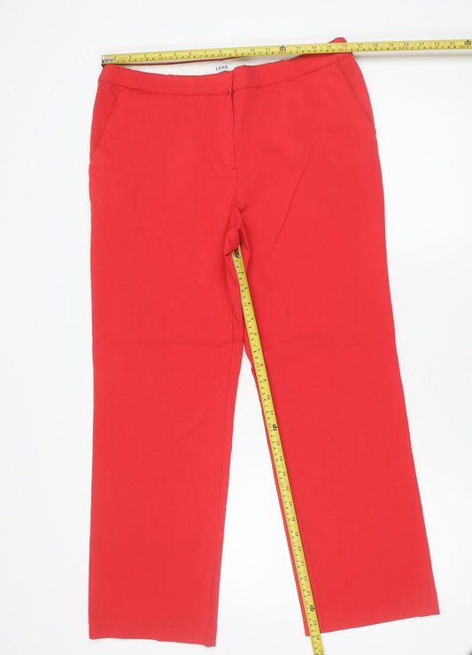 Izod Women’s Red Golf Trousers Size 12 Stretch Straight Fit