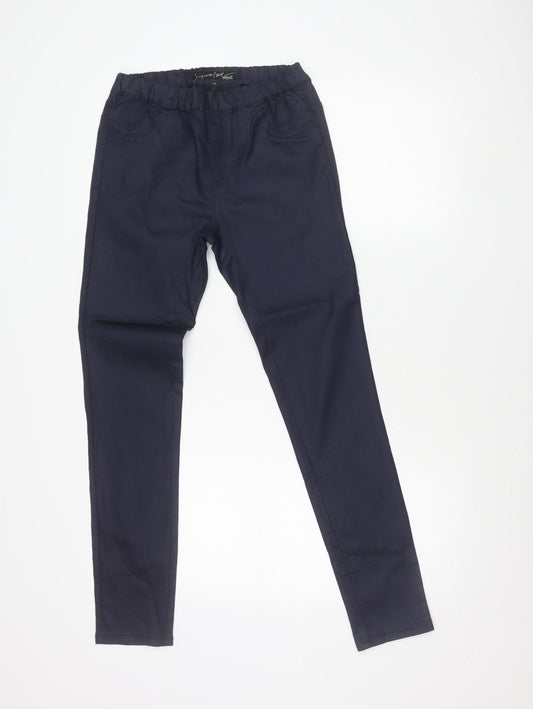 Next Girls Blue Skinny Jeans Age 12 Years Slim Fit Stretch Cotton