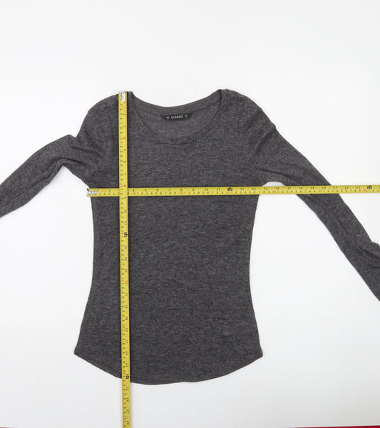 Dunnes Women's Grey Long Sleeve Pullover Jumper Size 8