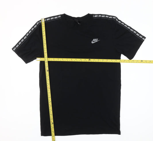 Nike Men's Black S Crew Neck Short Sleeve Logo T-Shirt