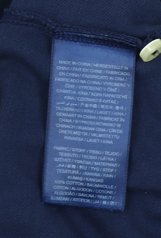 GANT Men's Blue Regular Fit Short Sleeve Cotton Polo Shirt 2XL