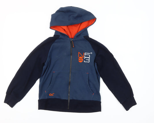 Boys UK Size 7-8 Years Regatta Blue Full Zip Hoodie