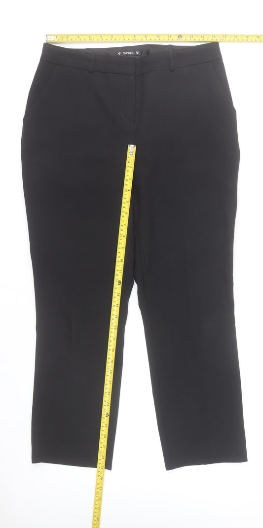 Dunnes Women’s Black Size 12 Straight Leg Dress Pants Workwear