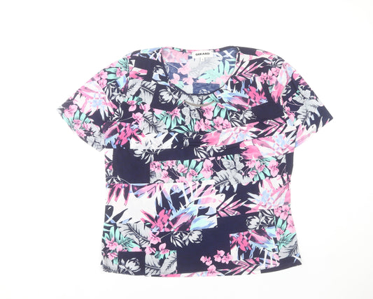 Additional front view of Gerard Women's Multicoloured Floral Short Sleeve Jersey T-Shirt, size 16