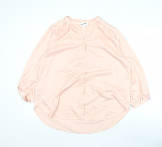 Additional front view of Gerard Women’s Pink V-Neck 3/4 Sleeve Polyester Blouse, size UK 18