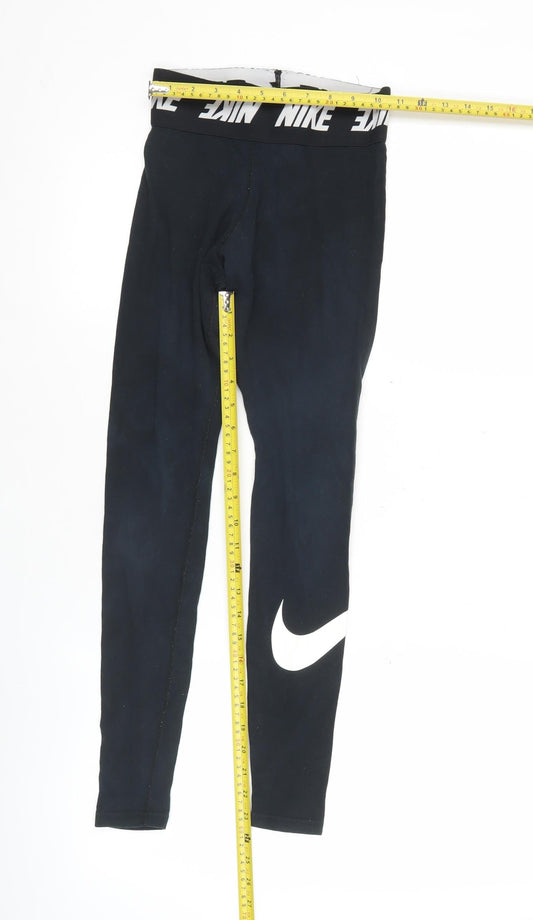 Nike Womens Black XS Leggings Cotton Stretch Activewear