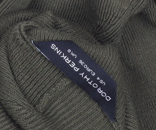 Dorothy Perkins Women’s Green Roll Neck Long Sleeve Jumper Size 8