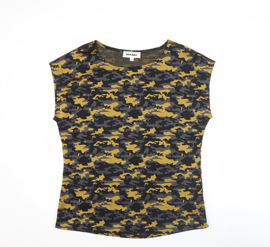 Additional front view of Gerard Women's Multicoloured Camouflage Sleeveless Slim Fit T-Shirt, size 12