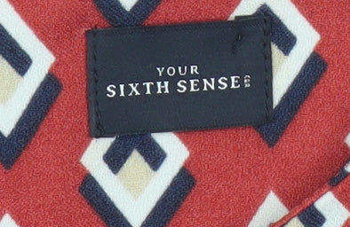 Your Sixth Sense Womens Red Geometric Shift Dress Size 8
