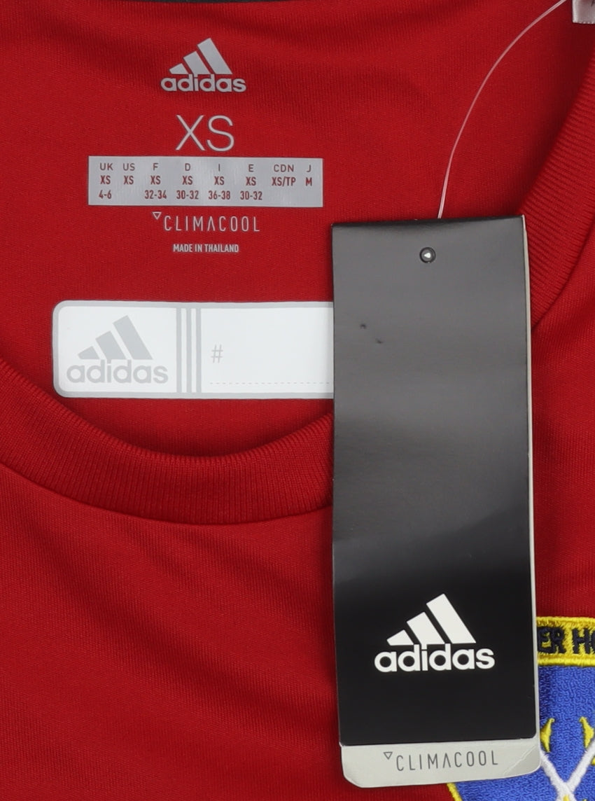 Boys UK Size XS adidas Red Jersey T-Shirt
