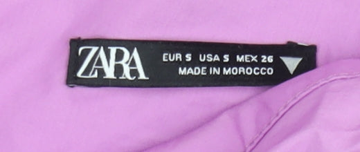 Zara Women Purple One Shoulder Bodycon Dress Size S Party
