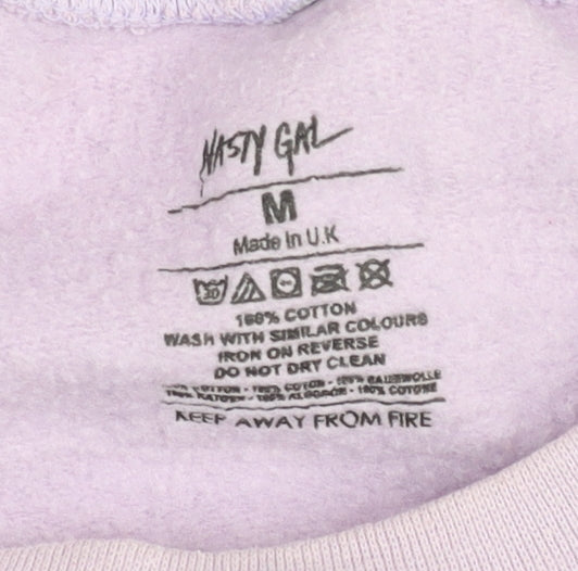 Nasty Gal Women's Purple Cotton Alaska Pullover Jumper M