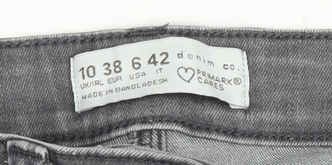 Primark Women’s Grey Skinny Slim Fit Denim Jeans Size 10