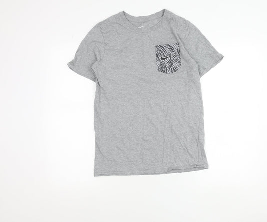 Mens UK Size S Nike Grey Gym & Training Running & Jogging Football Casual T-Shir