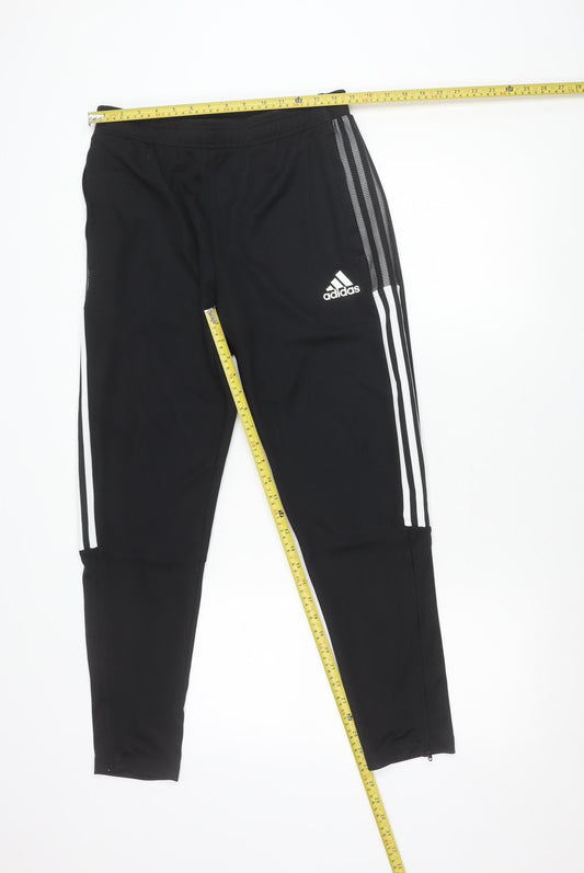 adidas Men’s Black M Slim Fit Tapered Track Pants
