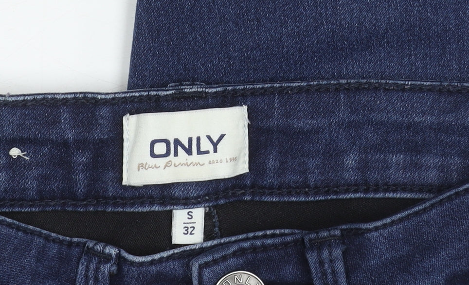 ONLY Women’s Blue Skinny Jeans S 32 Mid Rise Stretch Denim