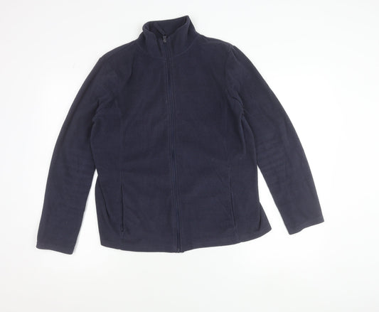 Dunnes Women's Blue Fleece Full Zip Jacket Size M
