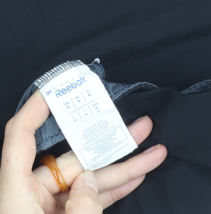 Reebok Men's Black Medium Athletic Activewear Shorts 100% Polyester