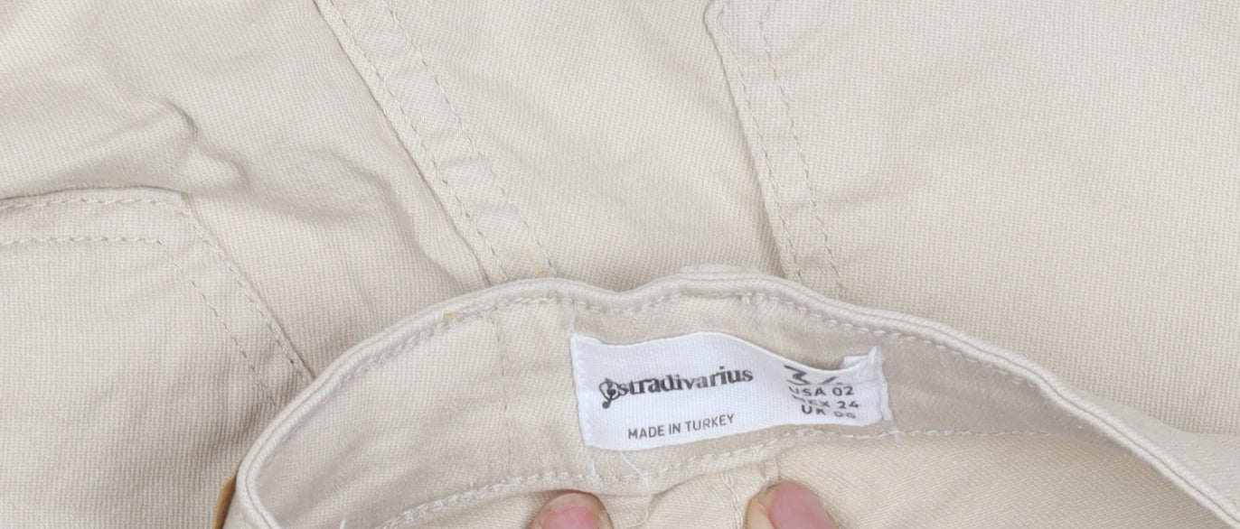 Stradivarius Women’s Beige Straight Jeans Size 6 Regular Fit