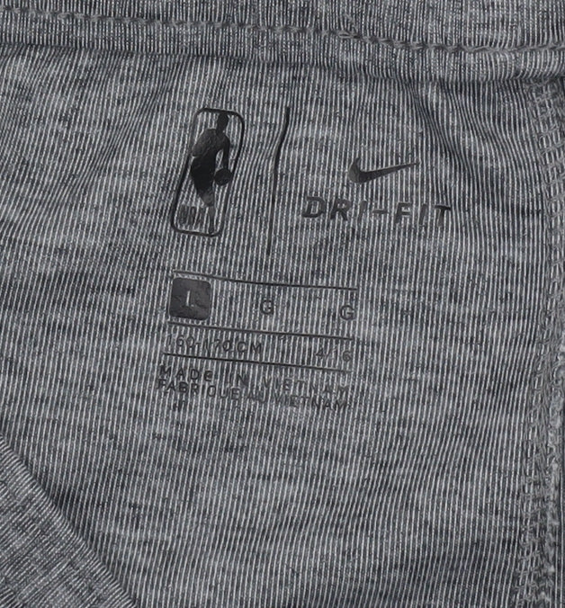 Nike Boys Grey NBA Dri-FIT Jogger Trousers Size L Moisture Wicking Activewear