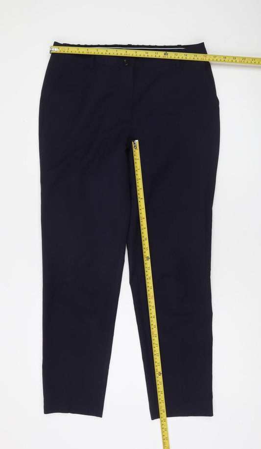 Esprit Women’s Navy Blue Slim Ankle Trousers Size 14