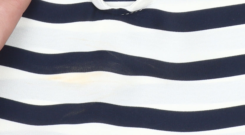 Zara Basic Women’s Multicoloured Striped 3/4 Sleeve Blouse S