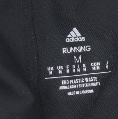 Adidas Men's Black Multicoloured Running Jogger Trousers Size M