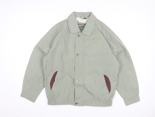 Dingos Mens Green Bomber Jacket M Outdoor Lined Casual