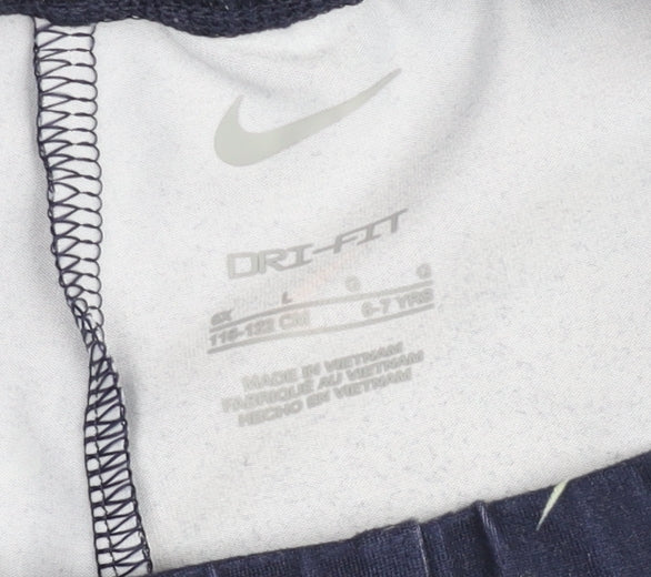 Nike Boys Blue Dri-FIT Active Shorts 6 Plus Stretch Polyester