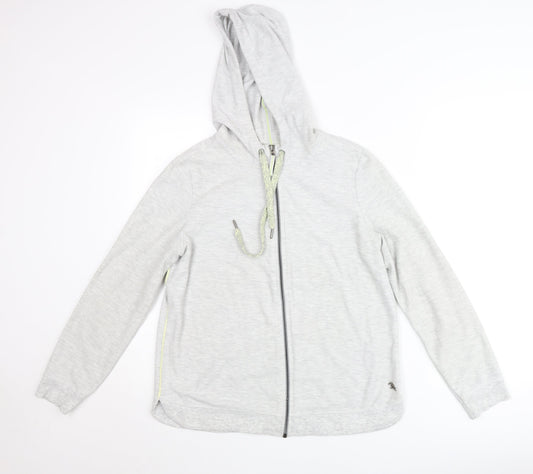 Cecil Womens Grey Hooded Full Zip Lightweight Jacket Size S