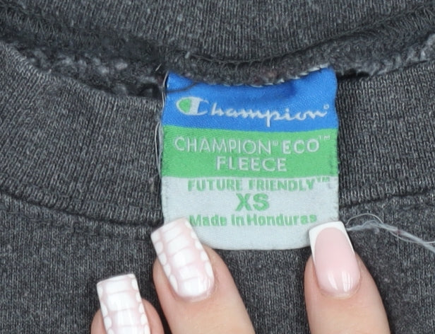 Champion Eco Fleece Indiana Hoosiers Grey Pullover Sweatshirt XS Women